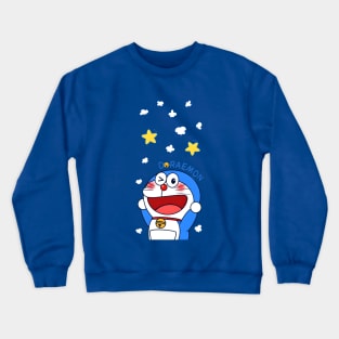 doraemon happy Crewneck Sweatshirt